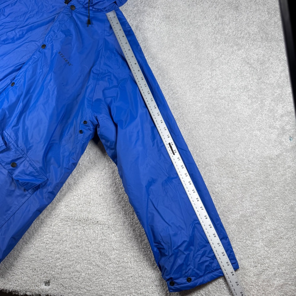 Stearns Rain Jacket Men XXL Blue Dry Wear Hooded Quilted Lined Workwear Coat - Picture 13 of 13